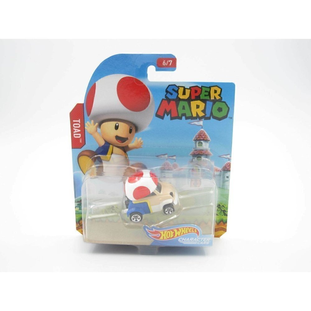 2017 New Sealed Super Mario Toad Hot‎ Wheels Character Cars (6/7)